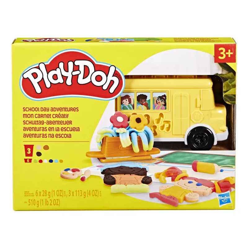 Play-Doh, Szkolne Przygody, zestaw kreatywny, 9 tub